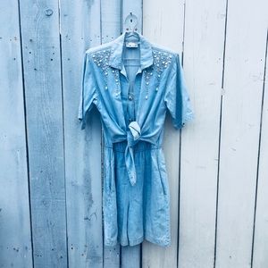Vintage Denim Jumper 80s